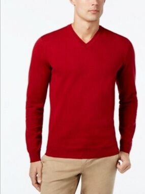 Classic V-Neck Knit Sweater
